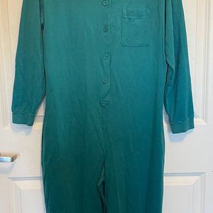 Land's End one-piece Size M Jumpsuit Pajama Sleepwear Green